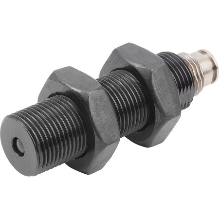 Kipp Indexing Plunger W Pneumatic Cylinder Size:3 D1=M20X1, 5, D=8, Steel Hardened, Comp:Steel K1116.1308010